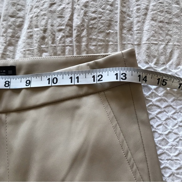 Zara faux leather cream leggings - Picture 6 of 9